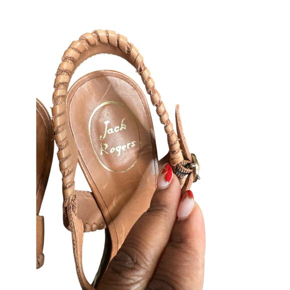 Jack Rogers Brown‎ Clare Rope Espadrille Open Toe Wedge Sandals Size 11 - Picture 6 of 11